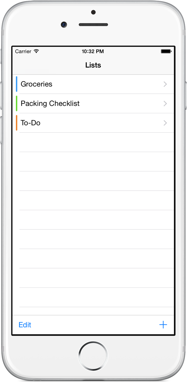 Simple Lists on iPhone