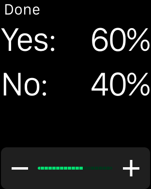 Random Robin percents on Apple Watch