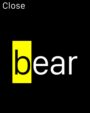 Spelling Bear on Apple Watch